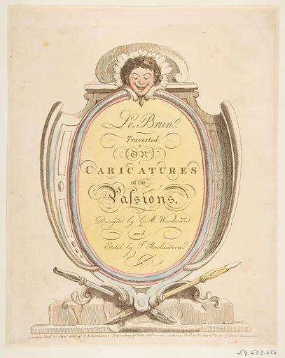 Title Page: Le Brun Travested, or Caricatures of the Passions