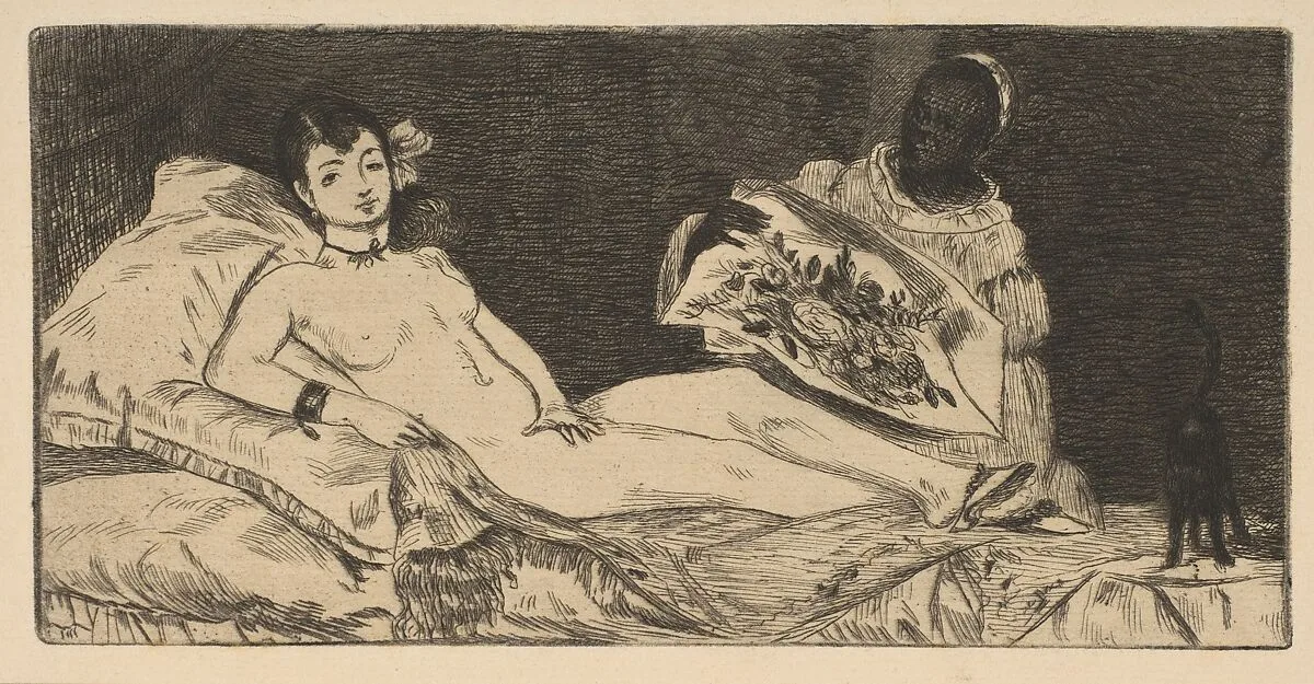 Olympia (small plate) — Edouard Manet