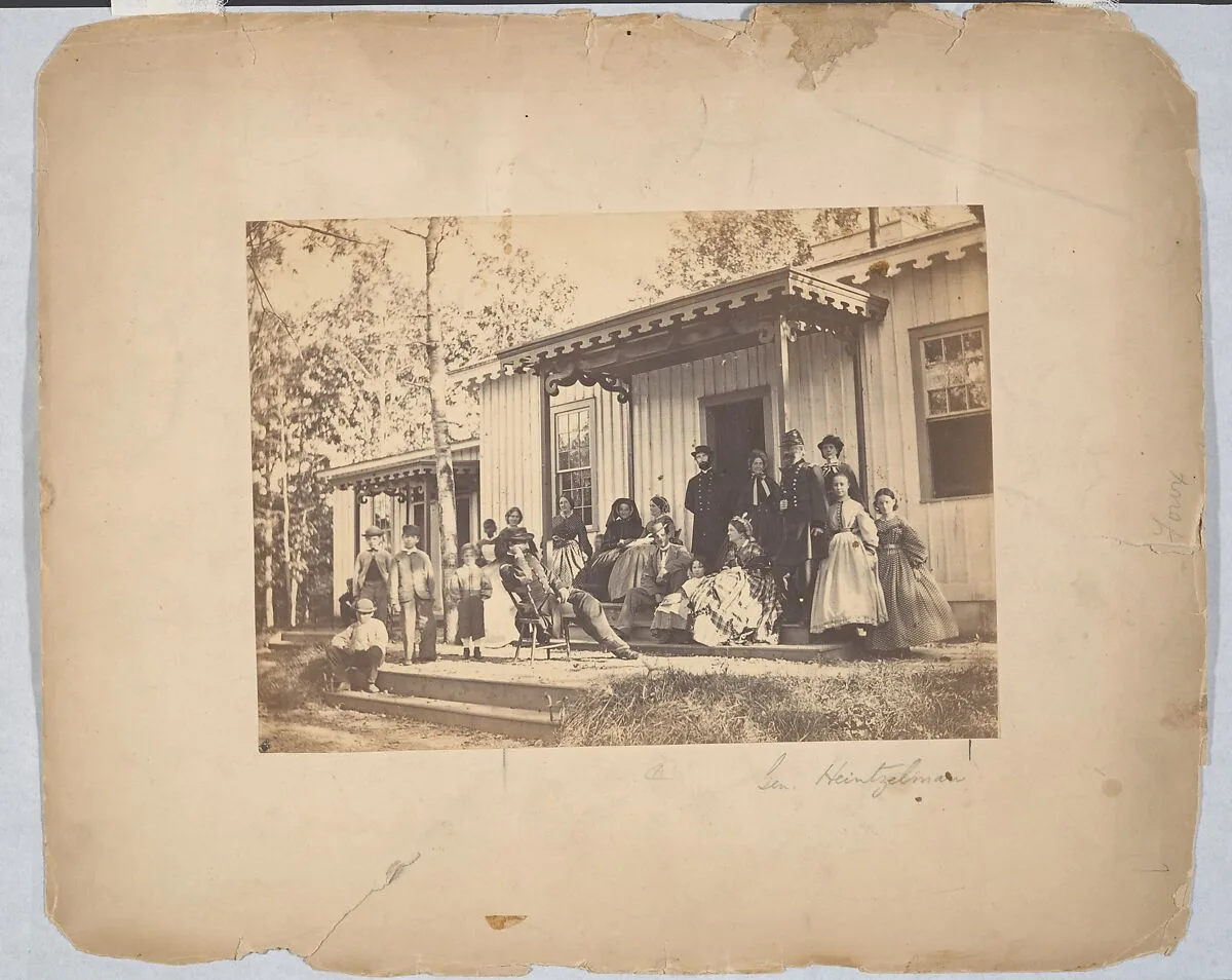 Group on Porch — Egbert Guy Fowx