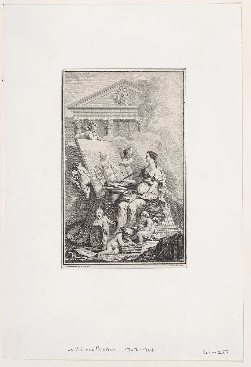 Frontispiece from "La Vie des Peintres" — Jacques Philippe Le Bas|J. B. Descamps