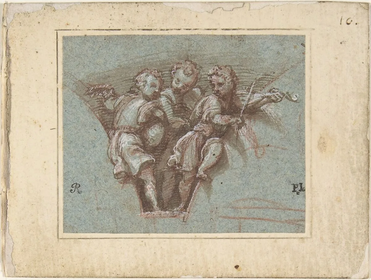 Design for a Pendentive: Youthful Musicians with Stringed Instruments — Pomponio Amalteo