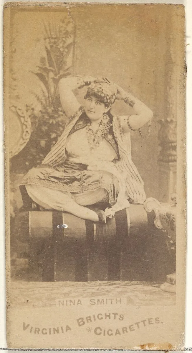 Nina Smith, from the Actors and Actresses series (N45, Type 1) for Virginia Brights Cigarettes — Allen & Ginter