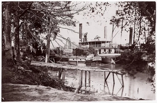 Pontoon Bridge at Deep Bottom, James River