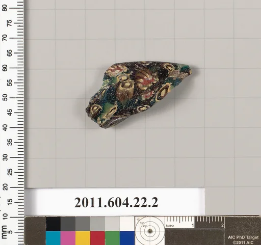 Glass mosaic bowl rim fragment