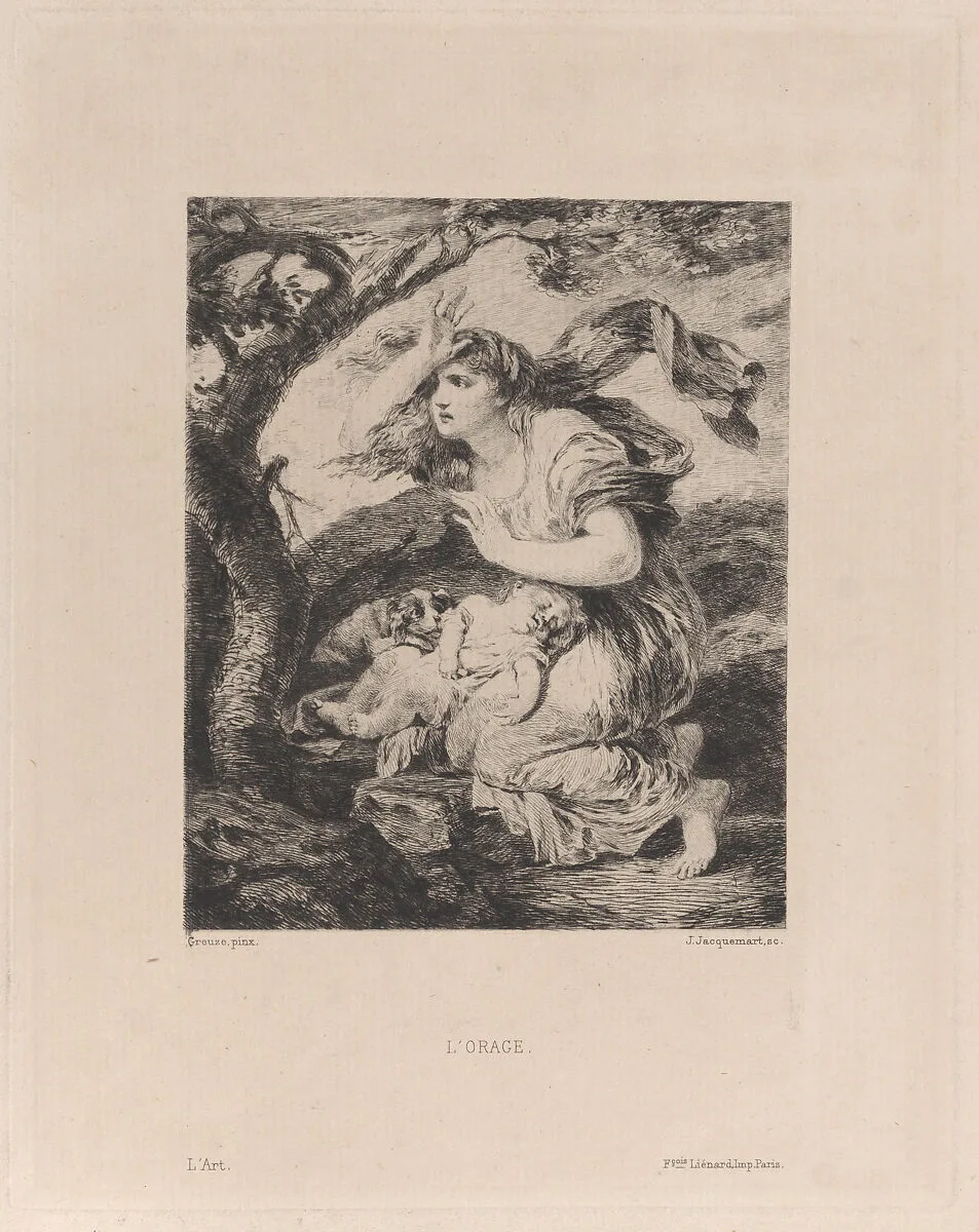 The Storm, after Greuze, from "L'Art" — François Liénard|Jean-Baptiste Greuze|Jules-Ferdinand Jacquemart