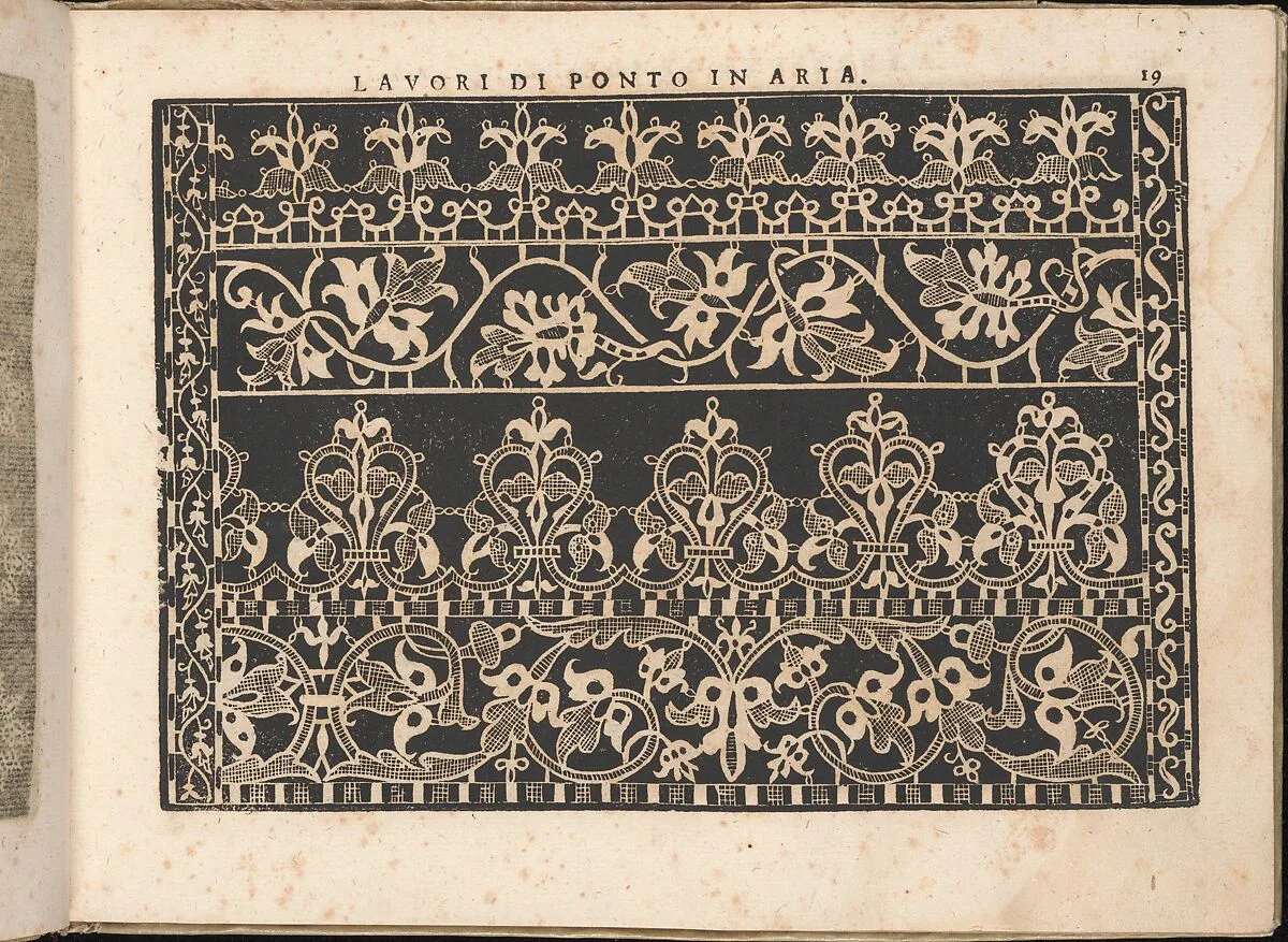Fiore D'Ogni Virtu Per le Nobili Et Honeste Matrone, page 19 (recto) — Isabella Catanea Parasole|Antonio Fachetti