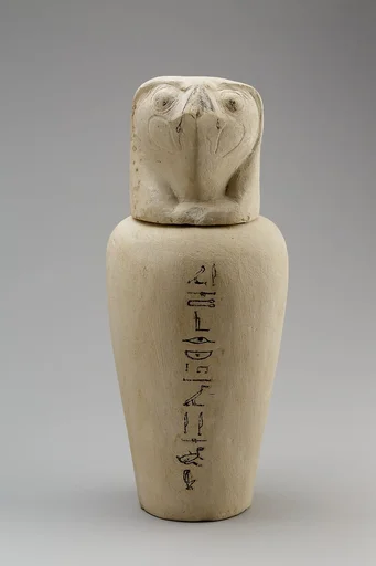 Falcon-headed stopper (Qebehsenuef) from a canopic jar