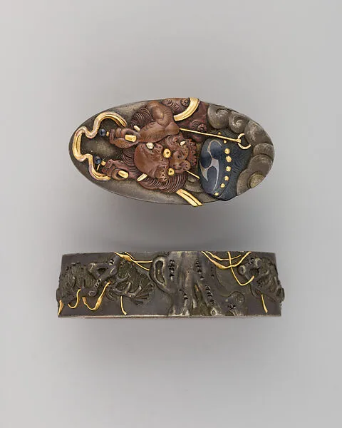 Sword-Hilt Collar and Pommel (Fuchigashira) — Unknown