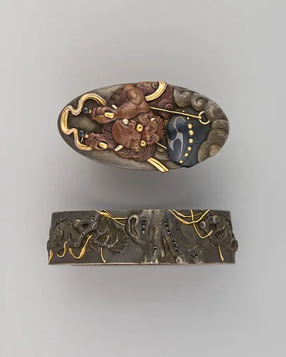 Sword-Hilt Collar and Pommel (Fuchigashira)
