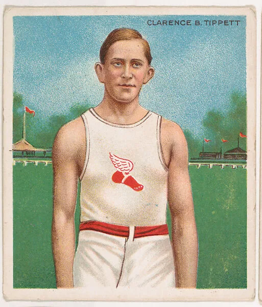Clarence Tippett, Track and Field, from Mecca & Hassan Champion Athlete and Prize Fighter collection, 1910 — Mecca Cigarettes