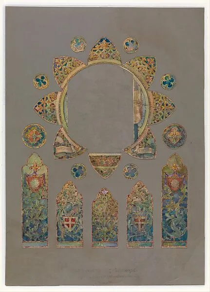 Design for a stained glass window — Louis C. Tiffany|Tiffany Studios|Tiffany Glass Company|Tiffany Glass and Decorating Company