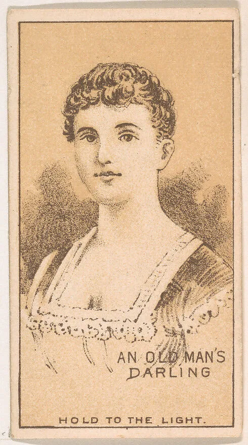 An Old Man's Darling, from the Magic Changing Cards series (N223) issued by Kinney Tobacco Company — Kinney Brothers Tobacco Company