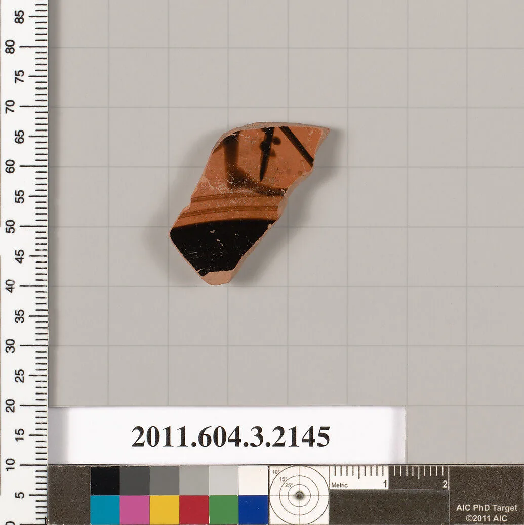 Terracotta fragment of a kylix (drinking cup) — Unknown