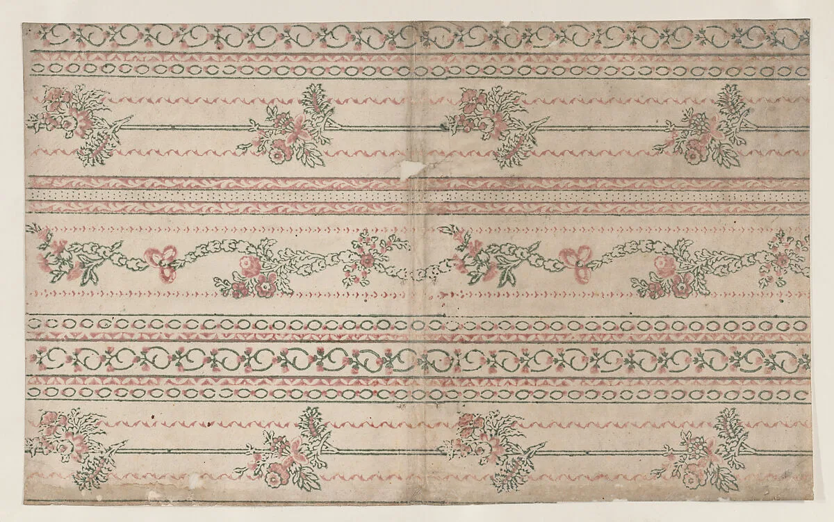 Sheet with garland designs — Anonymous