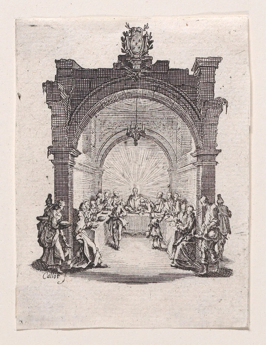 La Cène (The Last Supper), from "La Petite Passion" (The Little Passion) — Jacques Callot