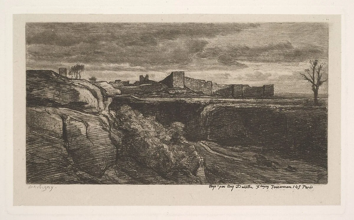 Ruins of the Chateau of Crèmieux (Isère) — Charles-François Daubigny|Auguste Delâtre
