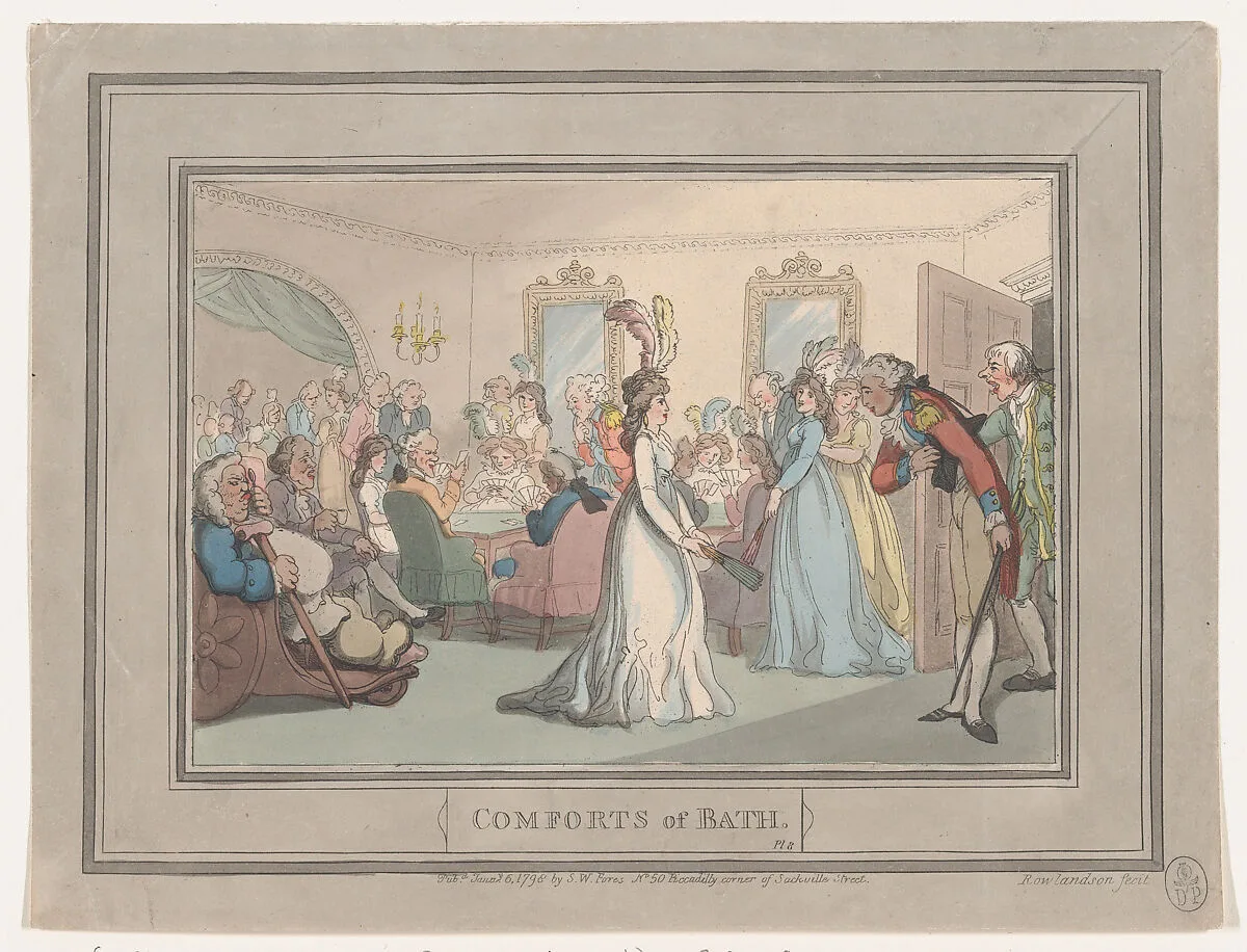 Comforts of Bath, Plate 8 — Thomas Rowlandson|S. W. Fores