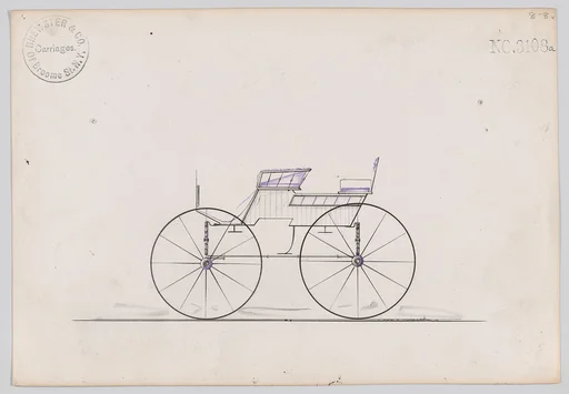 Design for 4 seat Phaeton, no top, no. 3108a