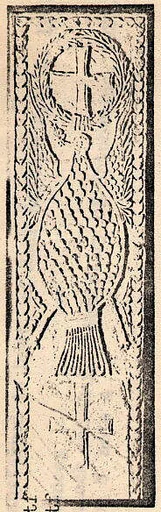 Fragments of a Stele with a Composition of Crosses and a Fish Body