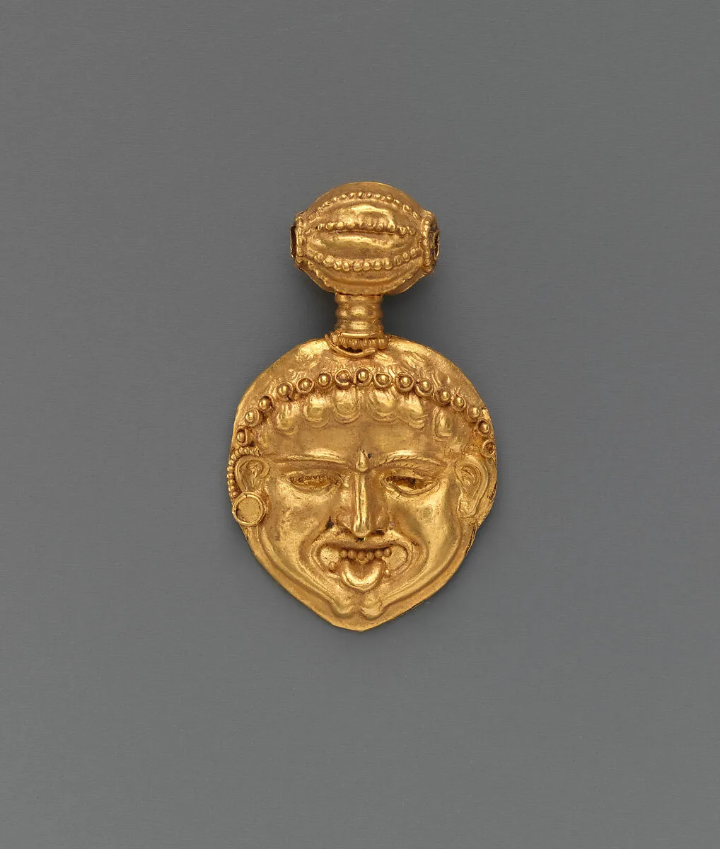 Gold pendant in the form of a gorgoneion (Gorgon's face) — Unknown