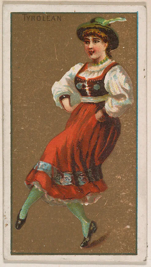 Tyrolean, from National Dances (N225, Type 1) issued by Kinney Bros. — Kinney Brothers Tobacco Company