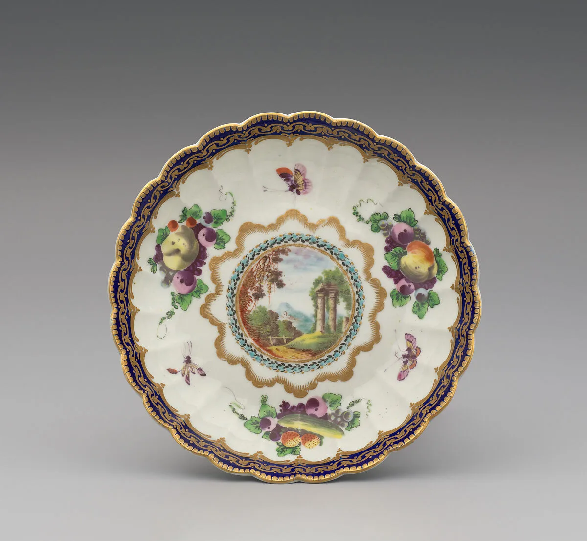 Cup and saucer — Worcester factory