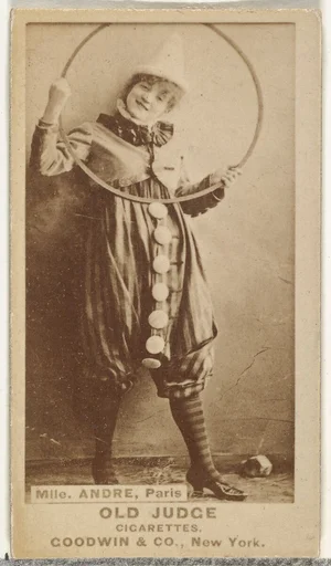 Mlle. Andre, Paris, from the Actors and Actresses series (N171) for Old Judge Cigarettes