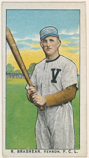 R. Brashear, Vernon, Pacific Coast League, from the "Obak Baseball Players" set (T212), issued by the American Tobacco Company to promote Obak Mouthpiece Cigarettes — American Tobacco Company
