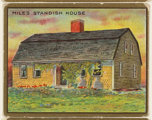 Miles Standish House, from the "Historic Homes" series (T69), issued with Helmar Cigarettes by S. Anargyros Tobacco Company — S. Anargyros Tobacco Company