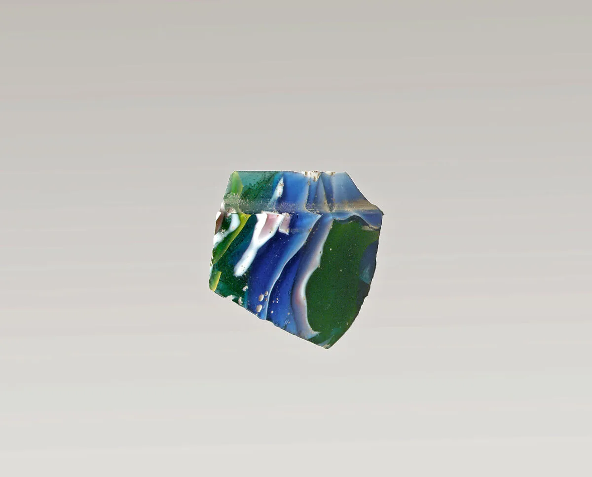 Glass mosaic box (pyxis) fragment — Unknown