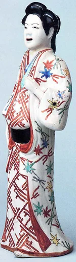 色絵婦人立像|Figure of a Standing Beauty