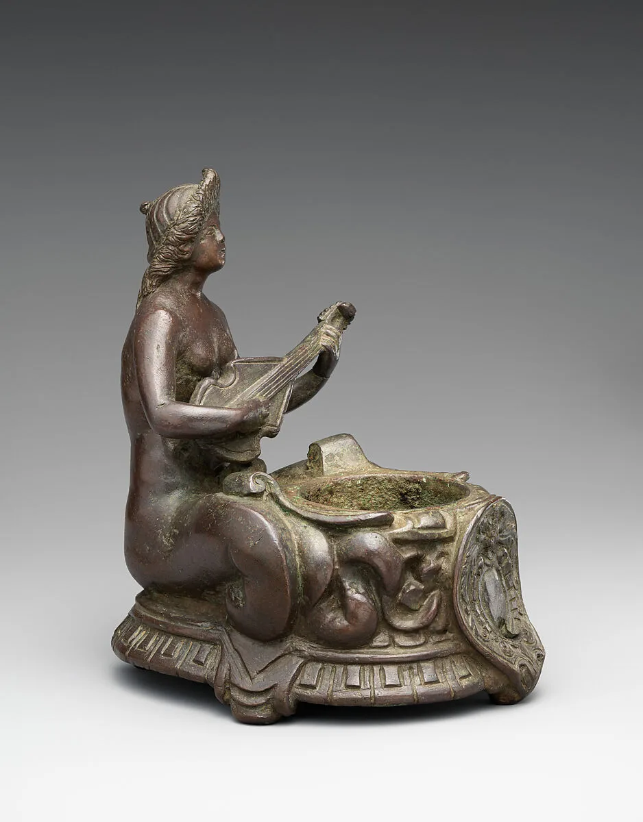 Mermaid playing a lute — Unknown