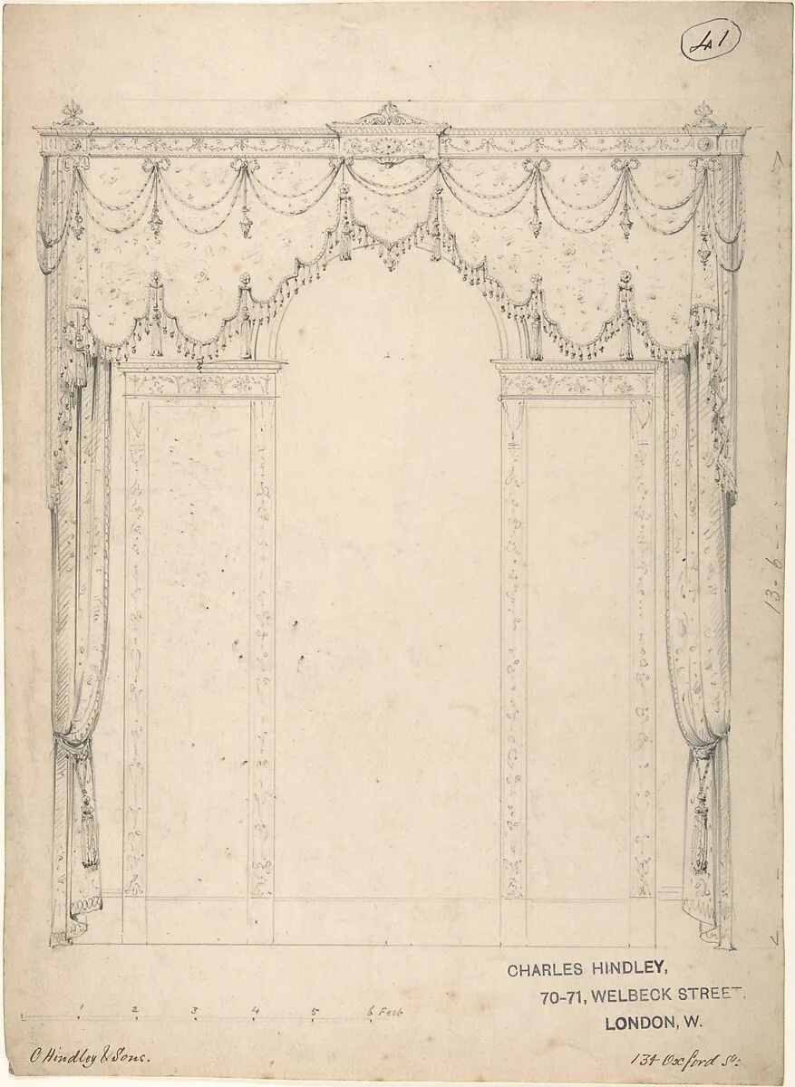Design for a Wall with Three Windows — Charles Hindley and Sons