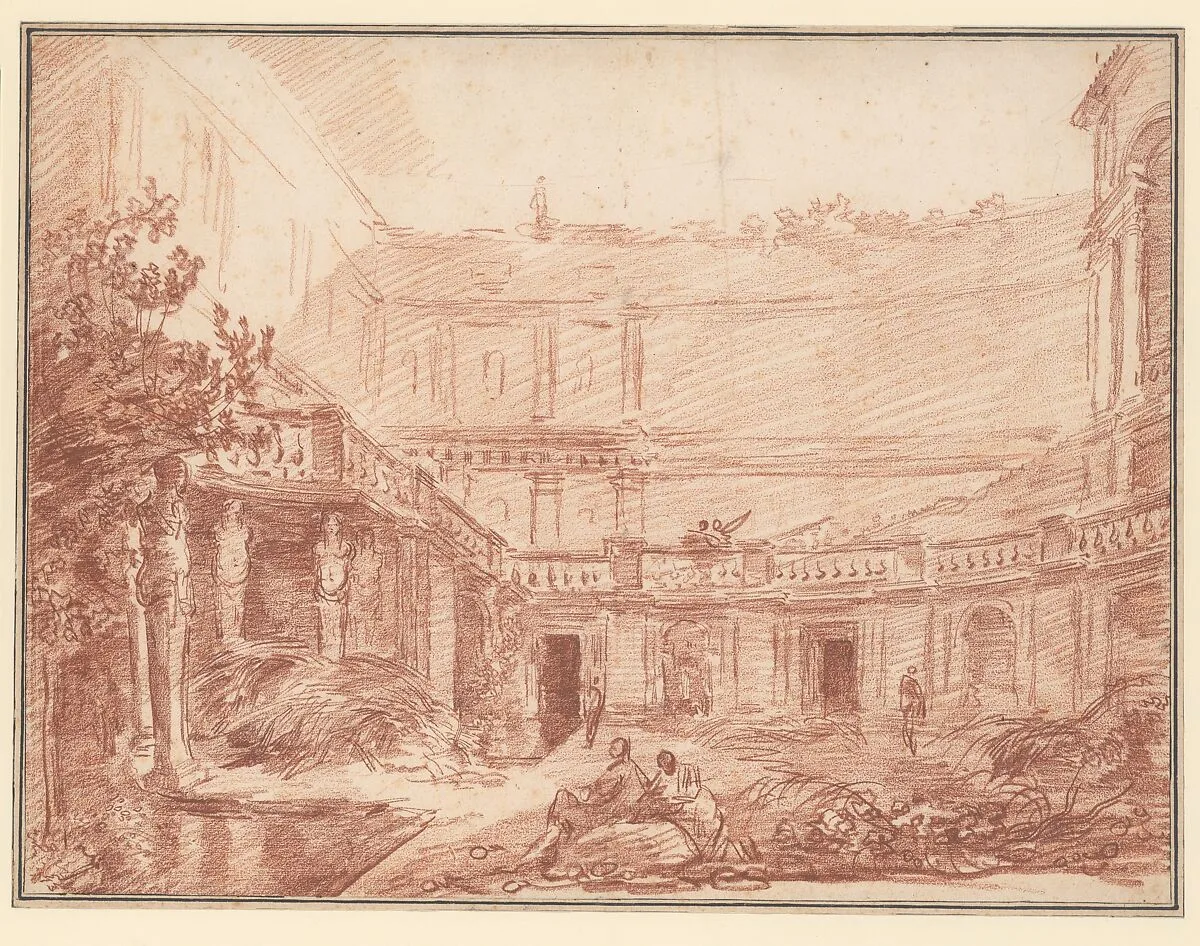 The Nymphaeum of the Villa di Papa Giulio, Rome — Hubert Robert