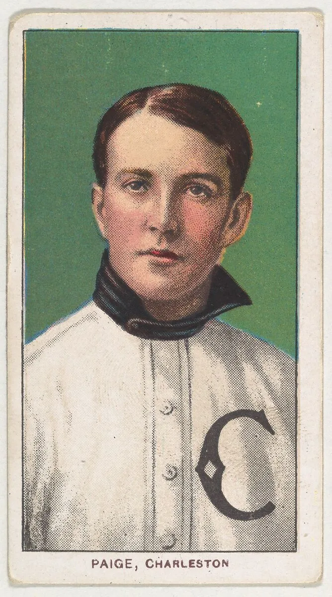 Paige, Charleston, South Atlantic League, from the White Border series (T206) for the American Tobacco Company — American Tobacco Company