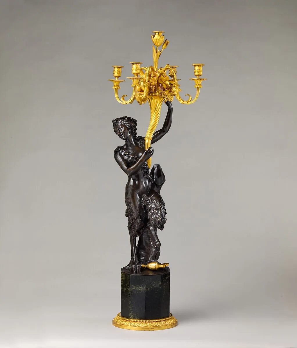 Five-light candelabrum (one of a pair) — Clodion (Claude Michel)