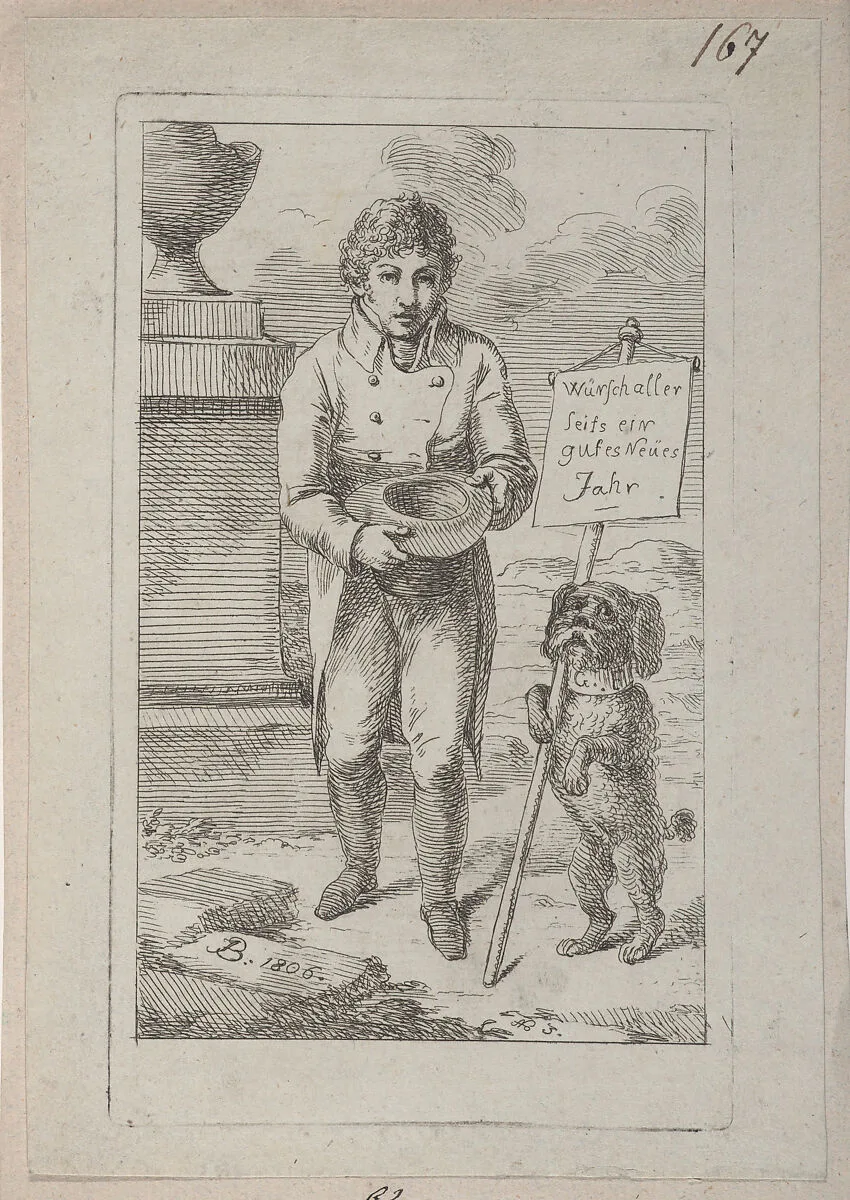 New Year's Greeting Card — Joseph Bergler the Younger