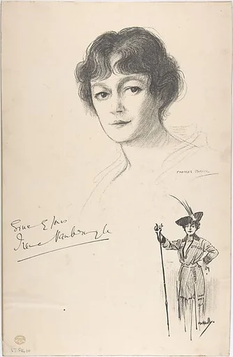 Portrait Head of the actress Dame Irene Vanbrugh, also shown full-length in costume
