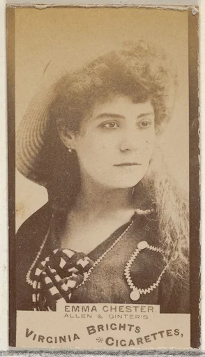 Emma Chester, from the Actors and Actresses series (N45, Type 3) for Virginia Brights Cigarettes