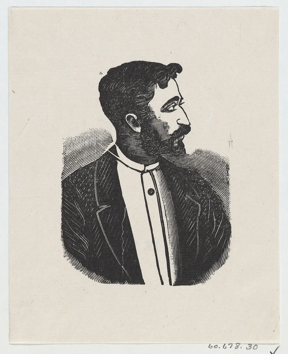 Profile of a man looking to the right — José Sanchez|José Guadalupe Posada