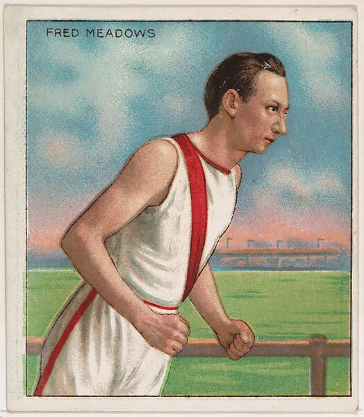Fred Meadows, Track and Field, from Mecca & Hassan Champion Athlete and Prize Fighter collection, 1910 — Mecca Cigarettes
