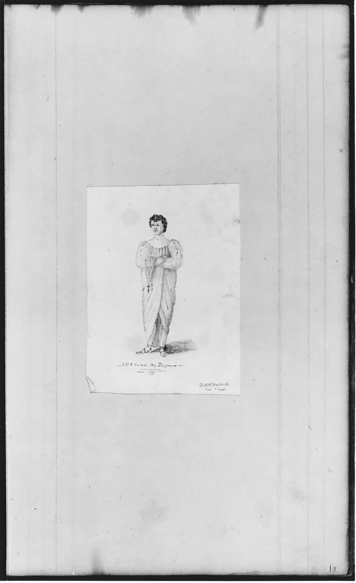 "Mr. E. Forest as Daymen" (from Sketchbook) — John William Casilear