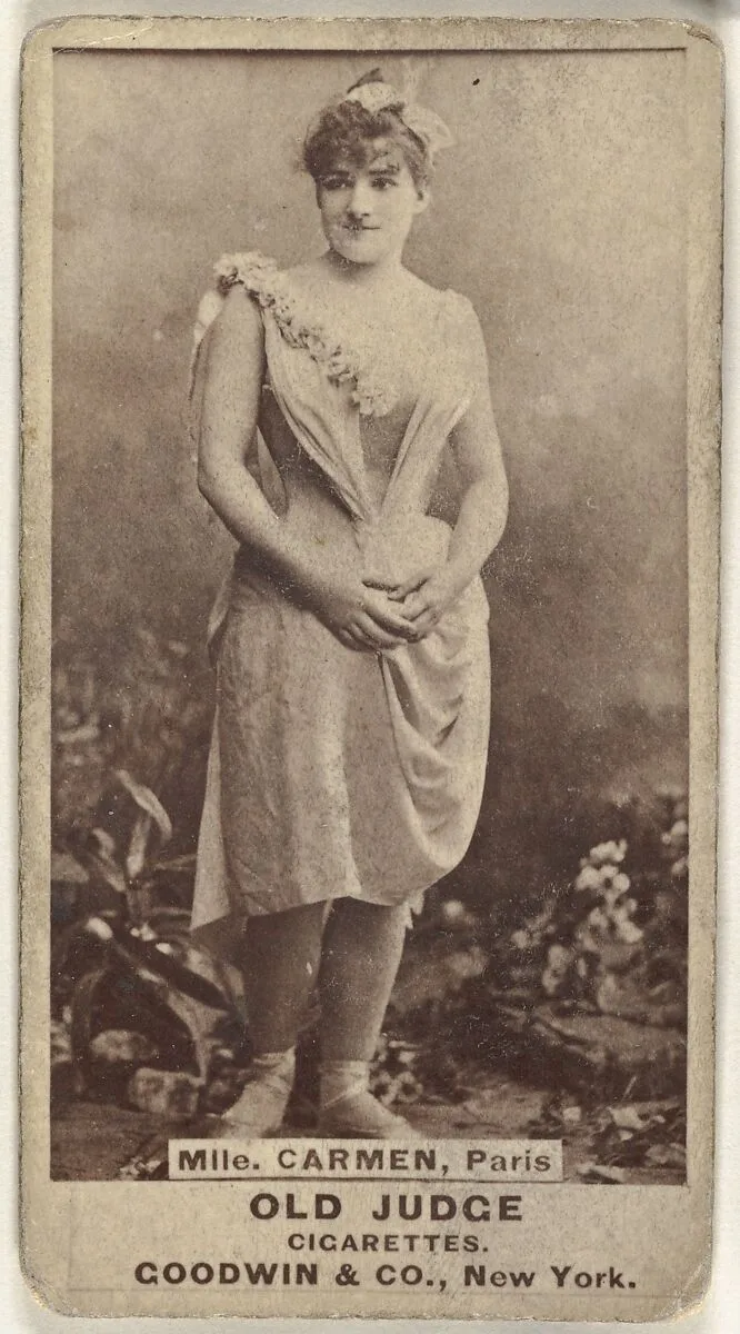 Mlle. Carmen, Paris, from the Actors and Actresses series (N171) for Old Judge Cigarettes — Goodwin & Company