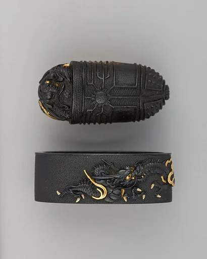 Sword-Hilt Collar and Pommel (Fuchigashira)