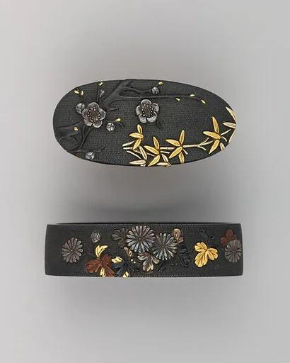 Sword-Hilt Collar and Pommel (Fuchigashira)