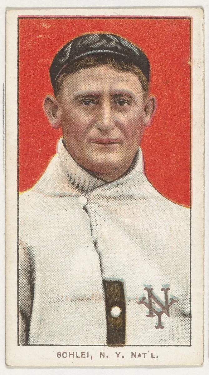 Schlei, New York, National League, from the White Border series (T206) for the American Tobacco Company — American Tobacco Company
