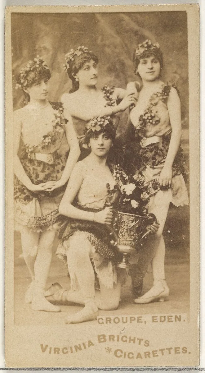Groupe, Eden, from the Actors and Actresses series (N45, Type 1) for Virginia Brights Cigarettes — Allen & Ginter