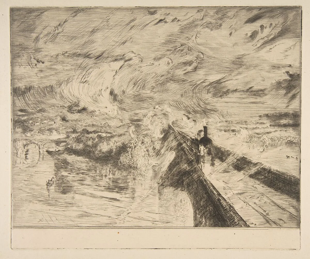 La locomotive — Félix Bracquemond|Joseph Mallord William Turner