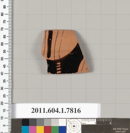 Terracotta rim fragment of a kylix (drinking cup)