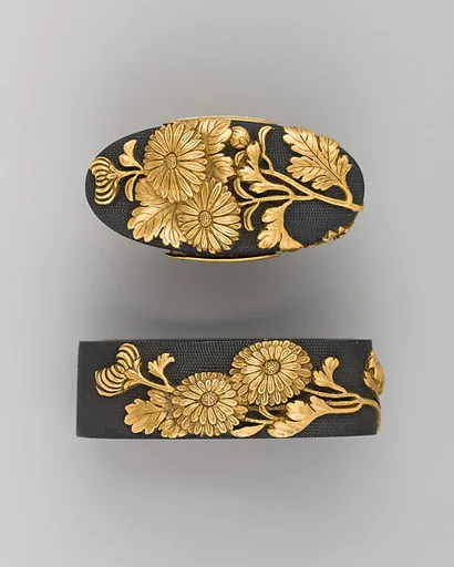 Sword-Hilt Collar and Pommel (Fuchigashira)